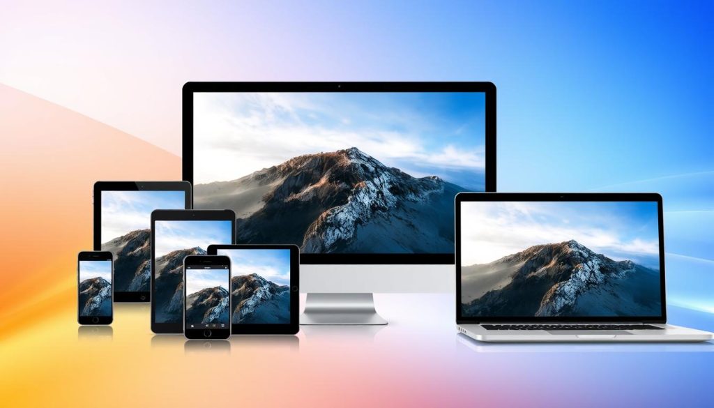 Responsive images adapting to different screen sizes